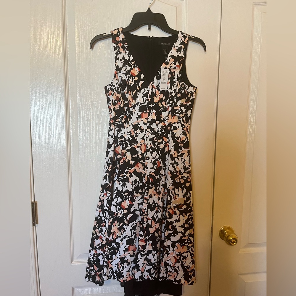 White House Black Market Women's Floral High-Low Fit-And-Flare Dress, Size 00
